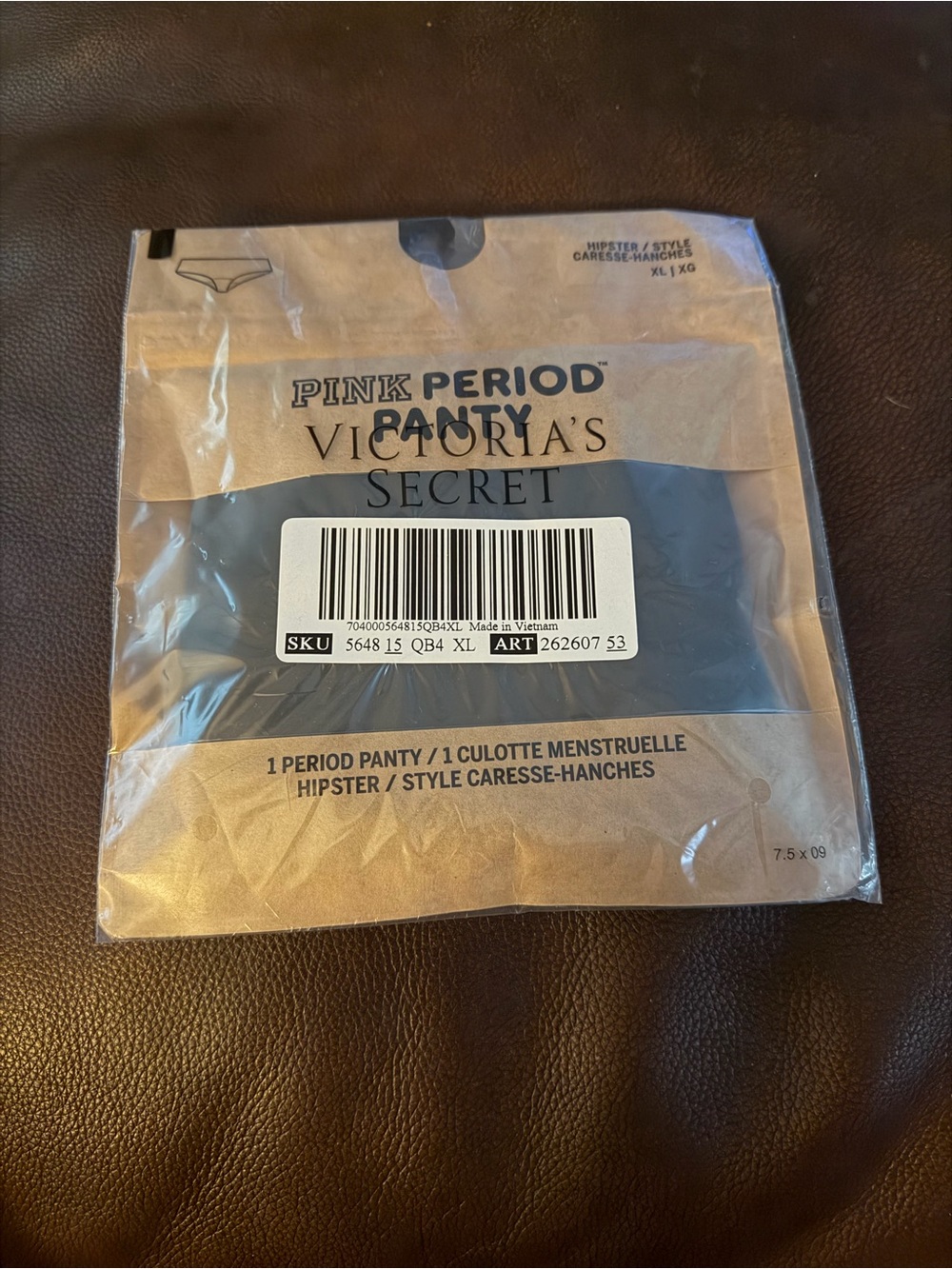 NWT Victoria's Secret Black Period Hipster Panty